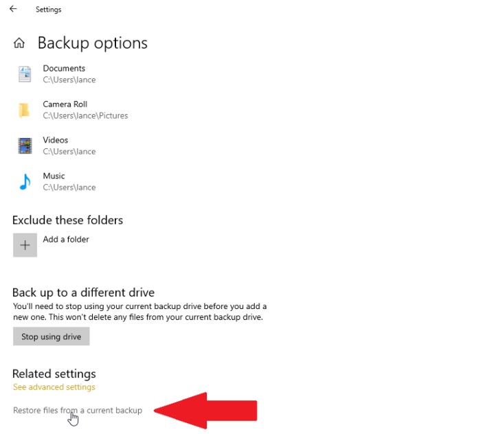 Windows backup options