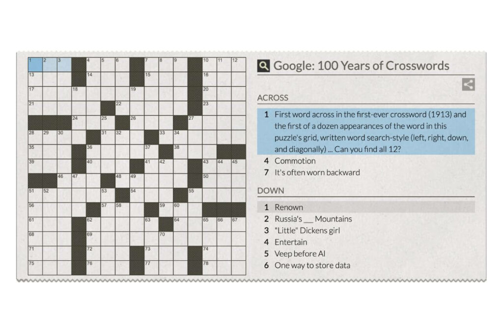 Crossword puzzle