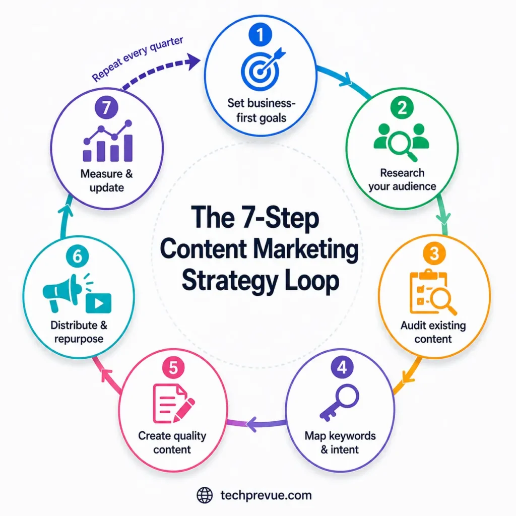 Content marketing strategy loop