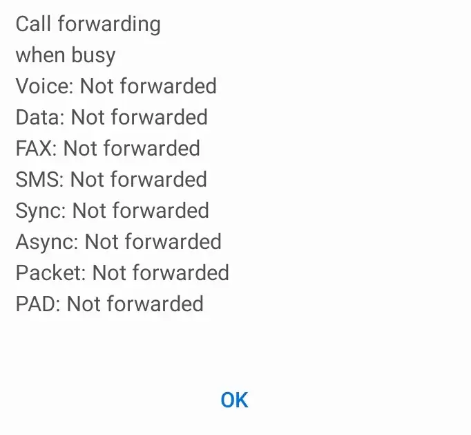 *#67# Call forwarding when busy