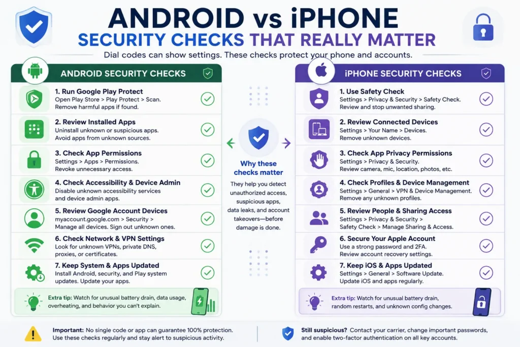 Android vs iPhone security check