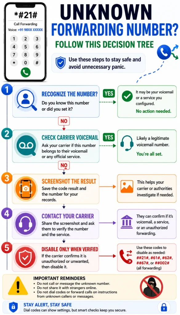 Unknown forwarding number decision tree