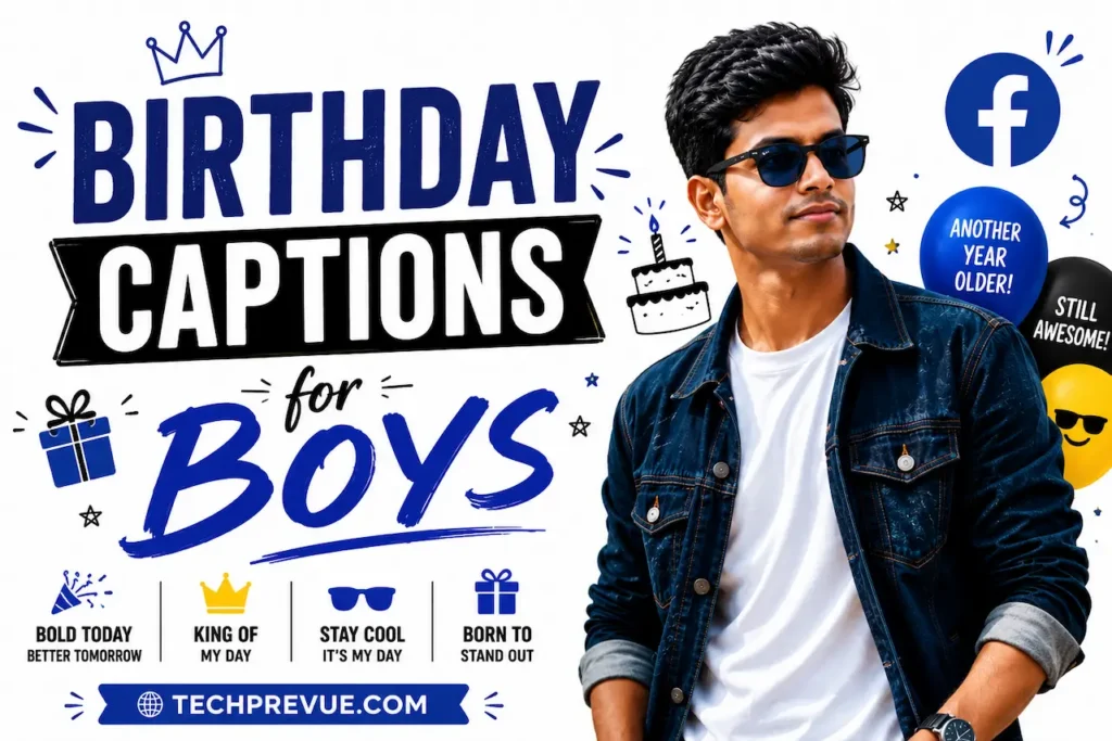 Birthday captions for boys