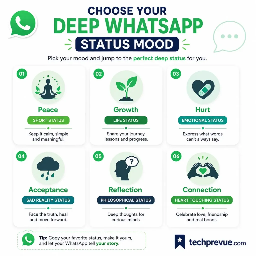 Four-step formula for personalizing a deep meaningful WhatsApp status