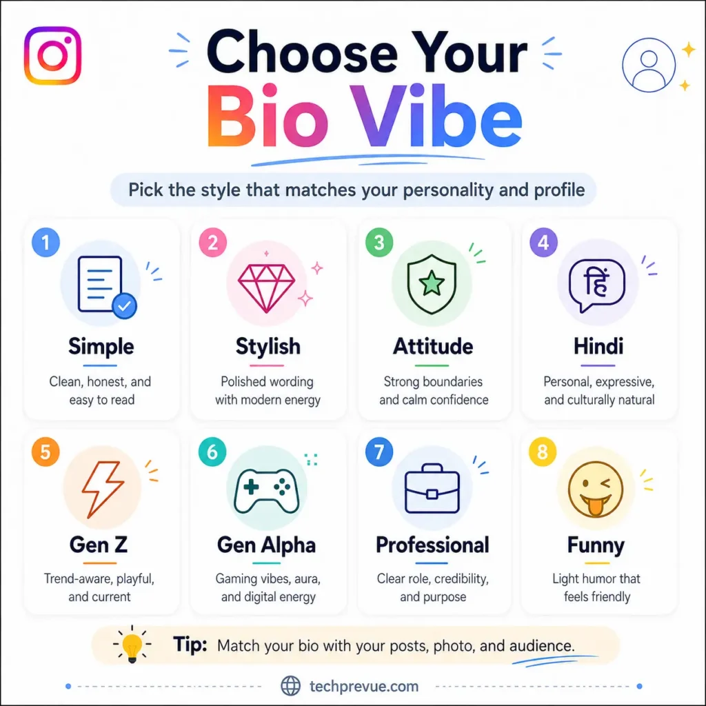 Choose your Instagram bio vibe Choose your Instagram bio vibe
