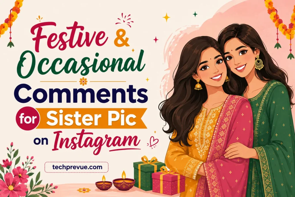 Festive comments for sister pic on Instagram Festive comments for sister pic on Instagram