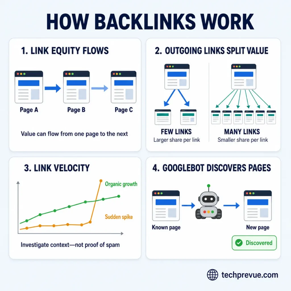 What Are Backlinks? A Complete Guide to SEO and AI Visibility 2 how authority moves from one site to another