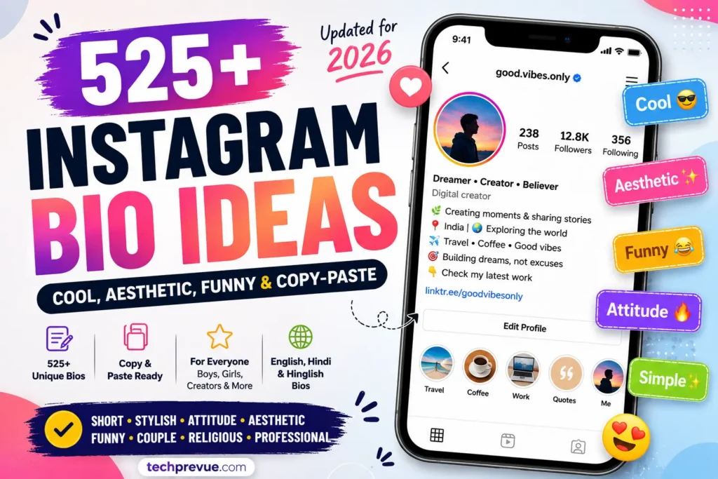 Instagram bio ideas