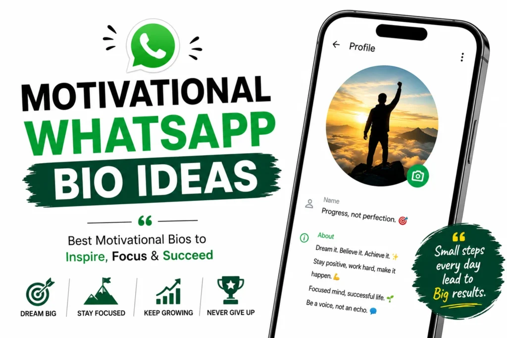 Motivational WhatsApp bio ideas