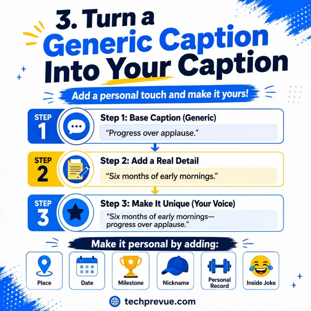 Turn a generic caption into your caption Turn a generic caption into your caption