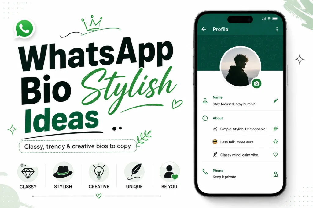 WhatsApp bio stylish ideas