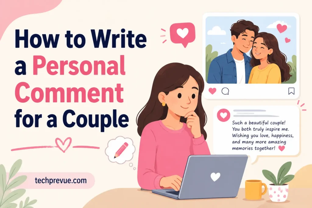 How to write a personal comment for a couple