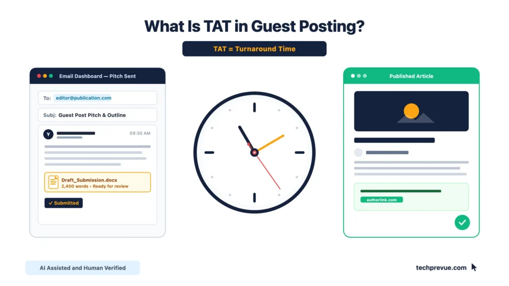 What is TAT in guest posting — turnaround time from submission to published article
